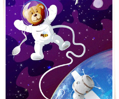 Открытка с Днём космонавтики - 12 апреля - с днем космонавтики