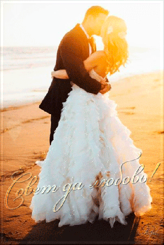 Свадебная открытка Жених и Невеста, картинка