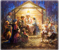 Добрая открытка с Рождеством - с Рождеством Христовым